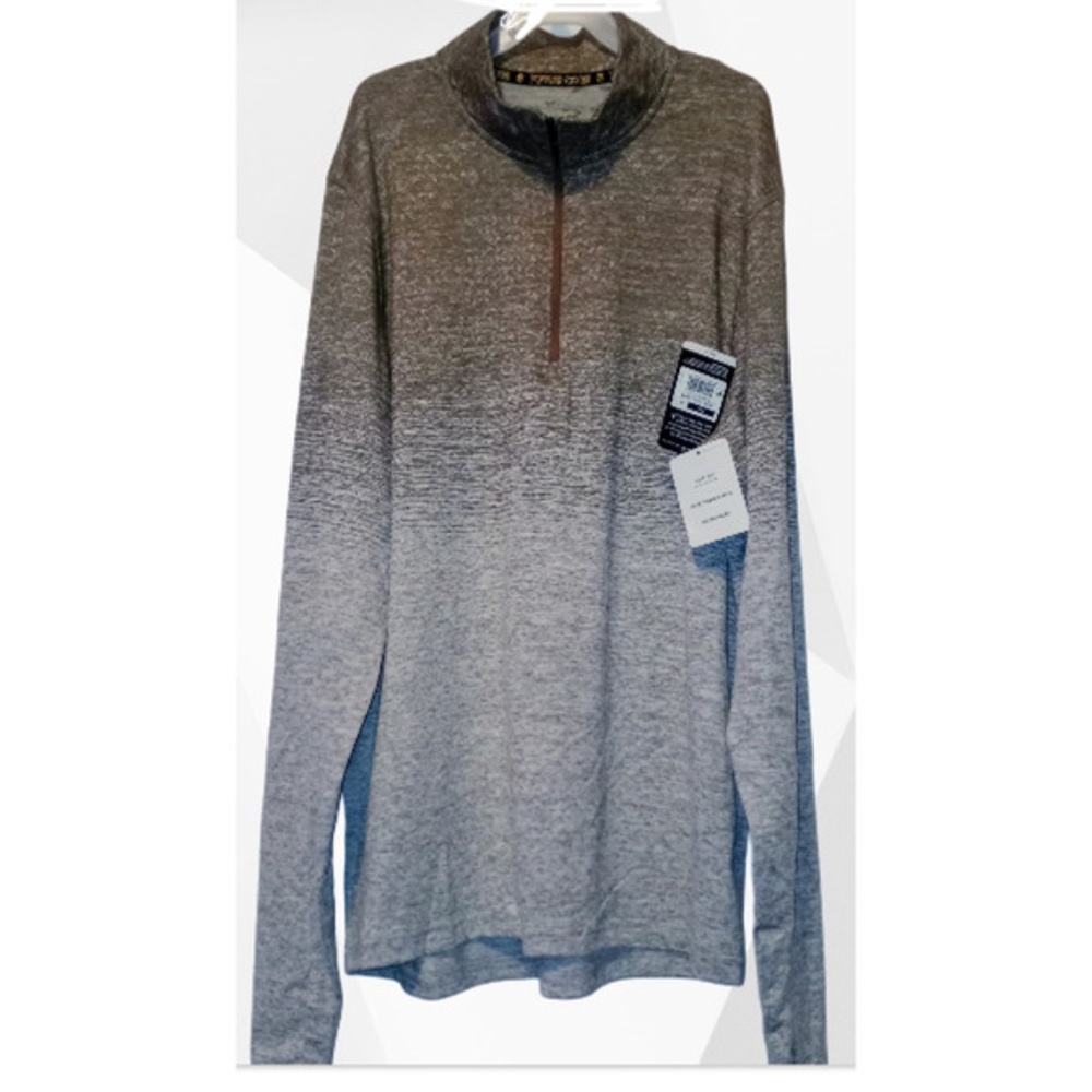 NWT C9 Champion Men's Elevated Train Zip Layer, Midway Brown Heather, M